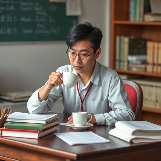 广州老师喝茶备课