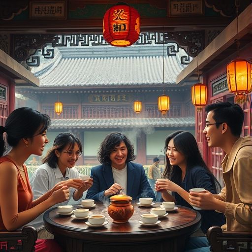 广州嫩茶论坛茶肆交流场景