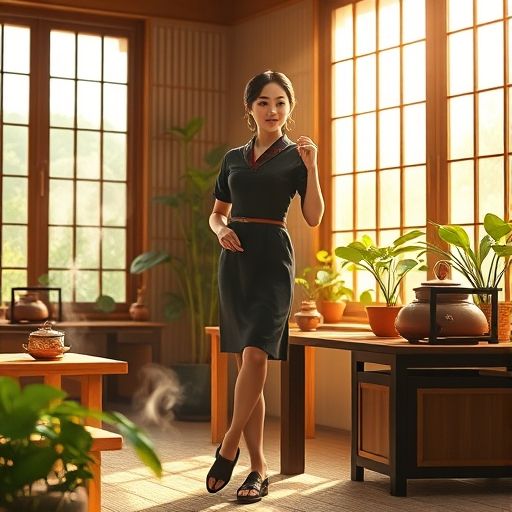 禅意茶肆内部