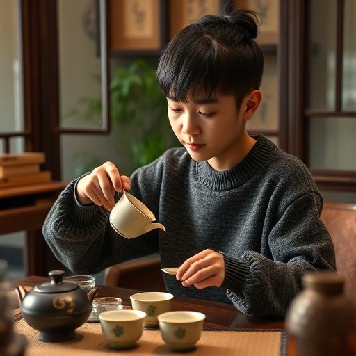 年轻人体验东莞茶艺
