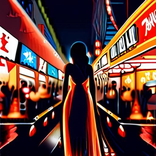 顺德夜市热闹场景