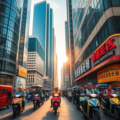 广州大圈工作室外卖配送场景