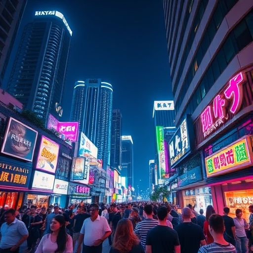 广州天河区夜景