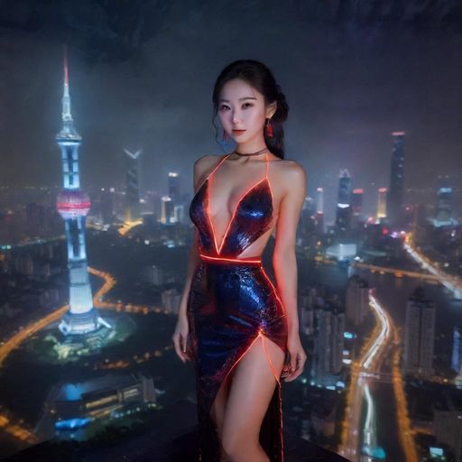 广州白云区夜景展示