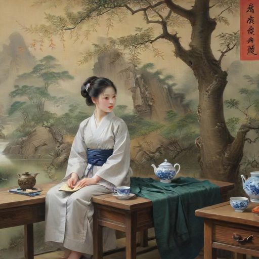 茶艺沙龙的互动教学画面