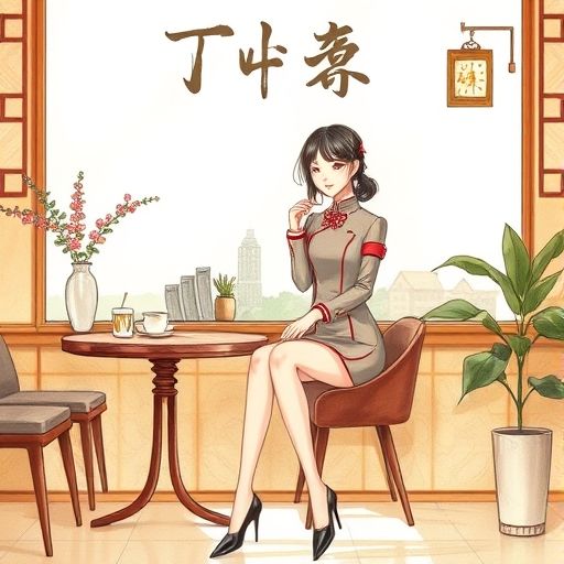 咖啡馆里的悠闲下午茶时光