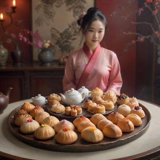 精美茶点与茶具搭配