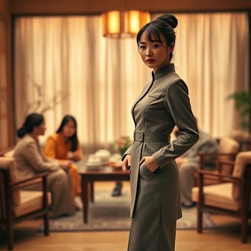 客厅内家人围坐品茶的画面