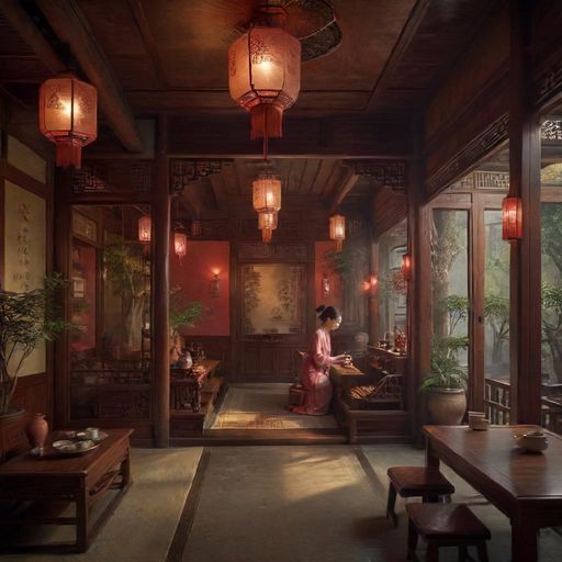 广州茶社一角