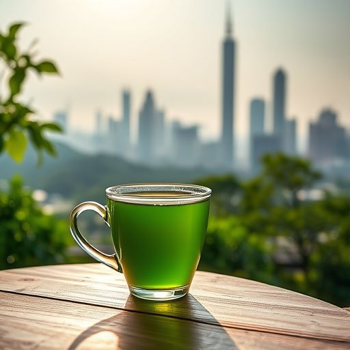 绿茶与深圳天际线