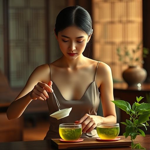 茶艺师正在进行茶艺表演