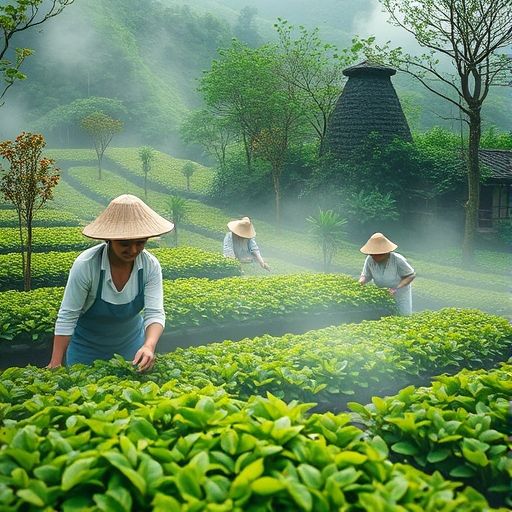 白云山采茶景象