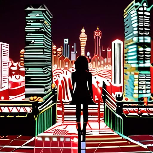 广州番禺区商业中心夜景