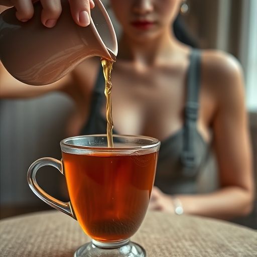 茶汤流淌的优雅瞬间