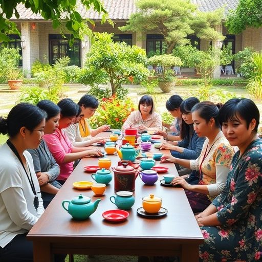 户外茶会场景