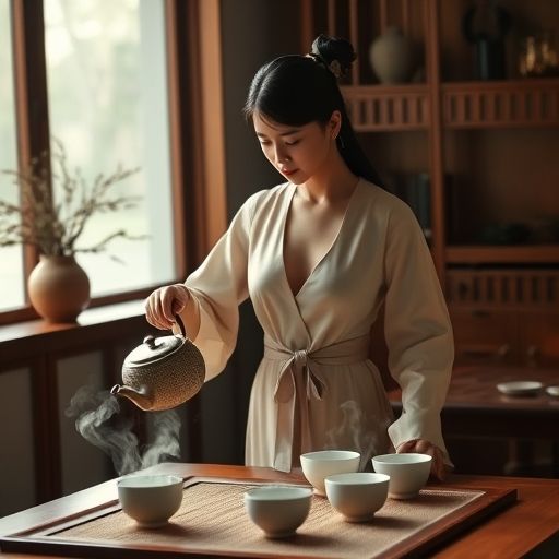 深圳中高端喝茶工作室vX茶艺师泡茶场景