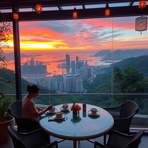 深圳南山喝茶工作室夕阳景观