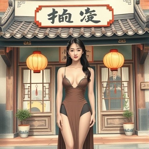 古色古香的茶肆门头，充满韵味