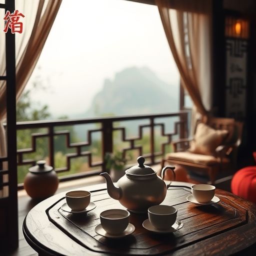 白云山茶肆一景
