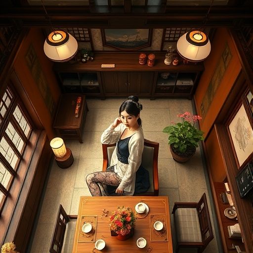 深圳高端茶室内的茶艺表演场景