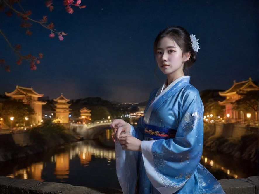 夜晚灯光下的现代休闲会所入口