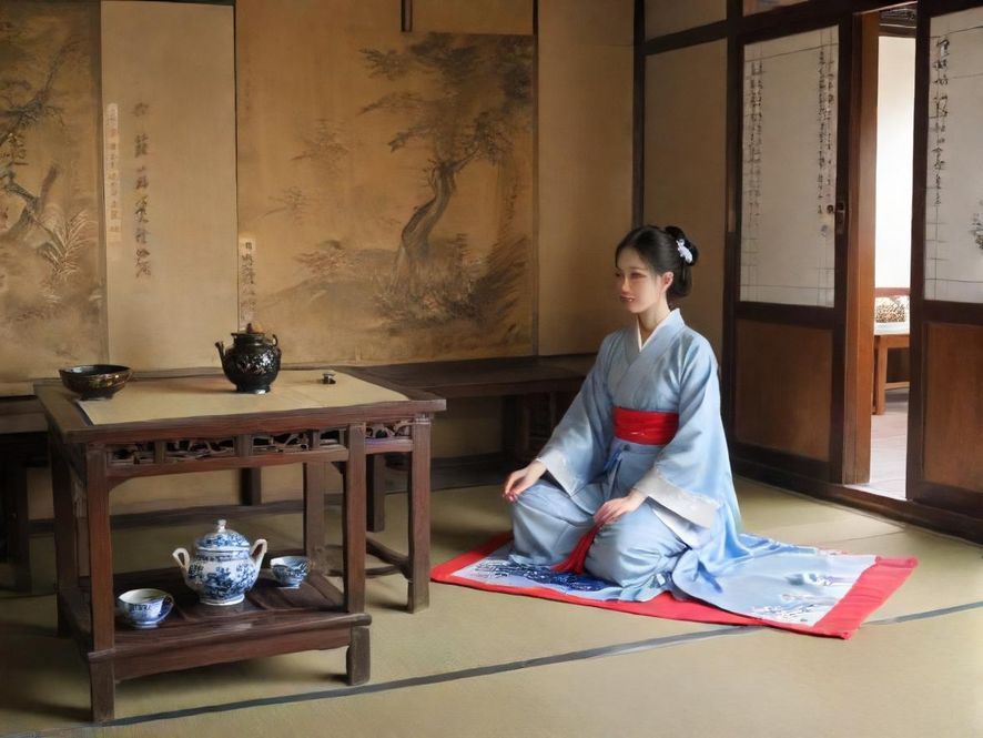 广州私密茶室 柔和灯光 氛围感 写意画风 室内一角