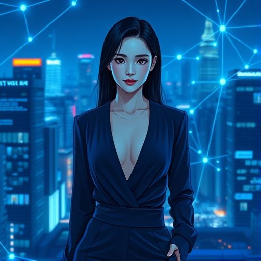 抽象的网络连接示意图