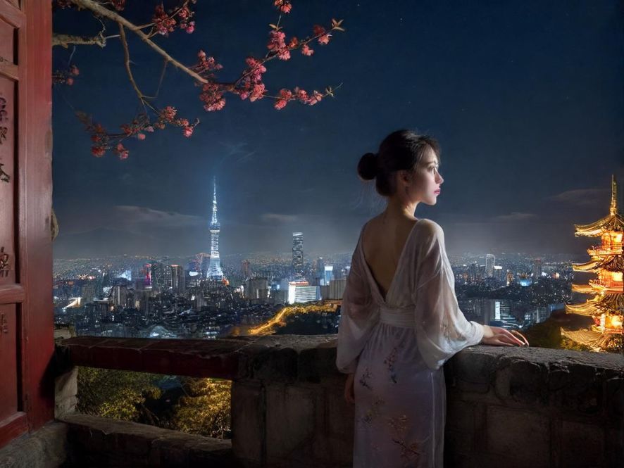 广东夜场会所夜景外观