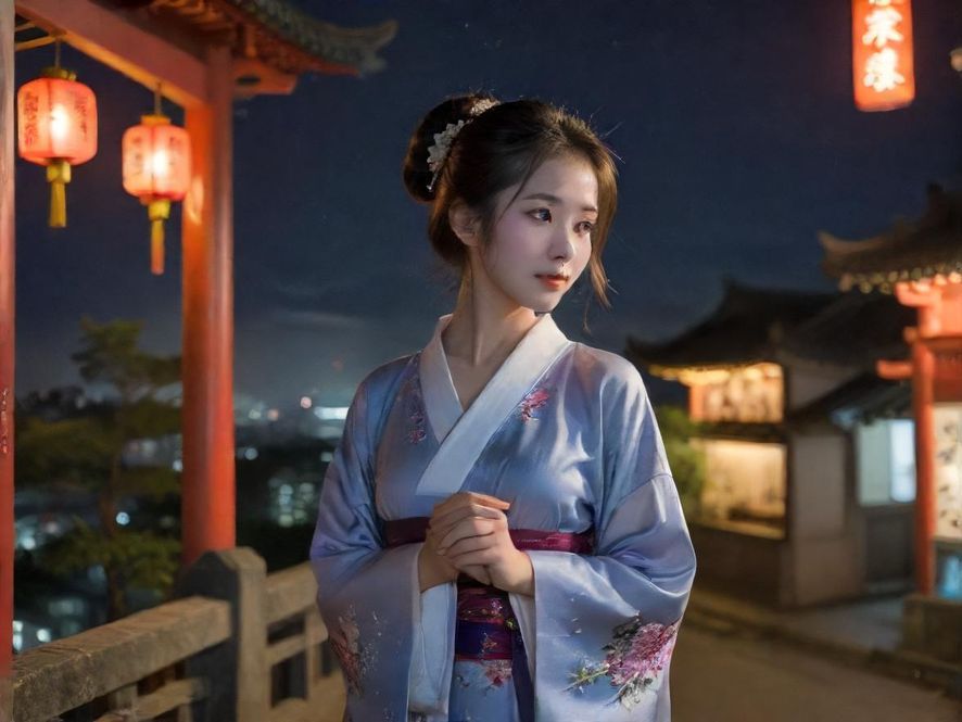 都市夜景下的繁华与神秘