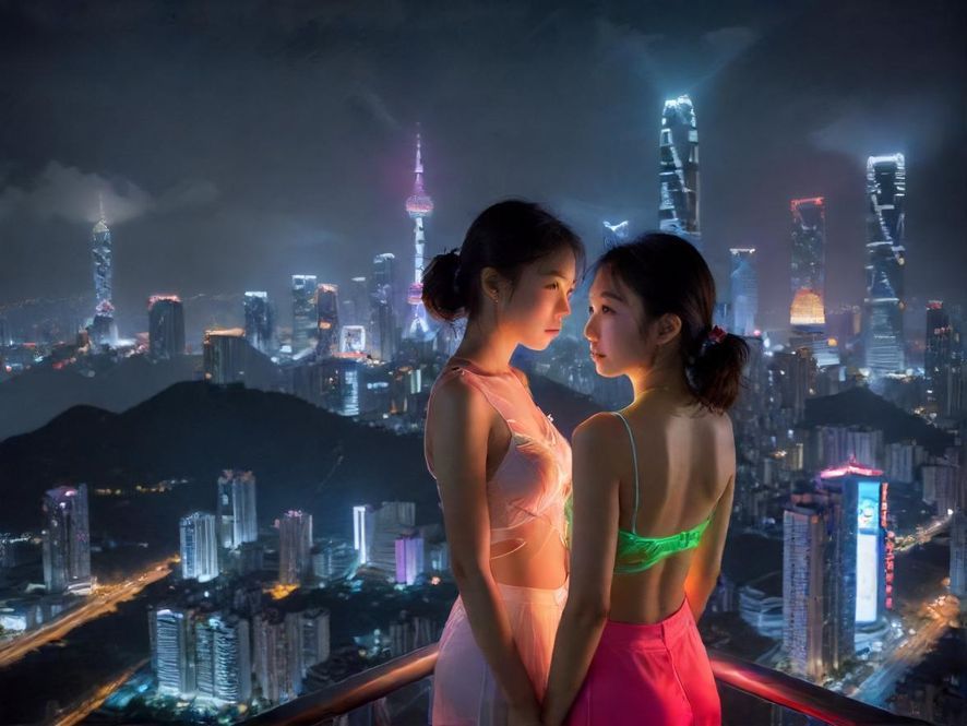 深圳璀璨夜景，都市的繁忙与喧嚣，暗示着人们对放松的渴望