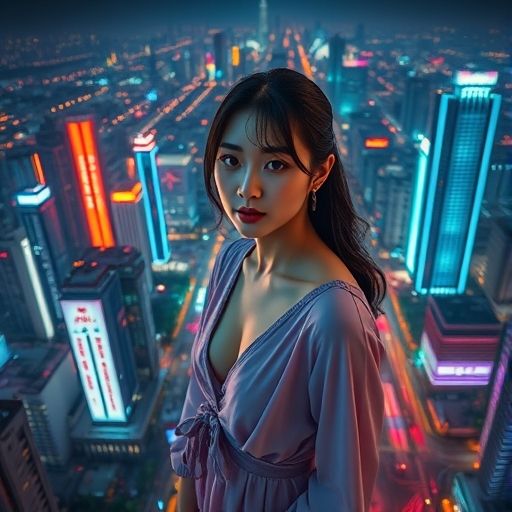 广州夜色下的霓虹灯闪烁，仿佛在指引方向