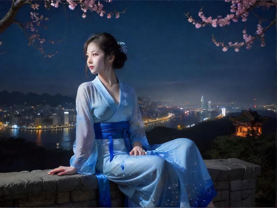 广州潮流青年聚集地 霓虹灯光 动感模糊 街头夜景