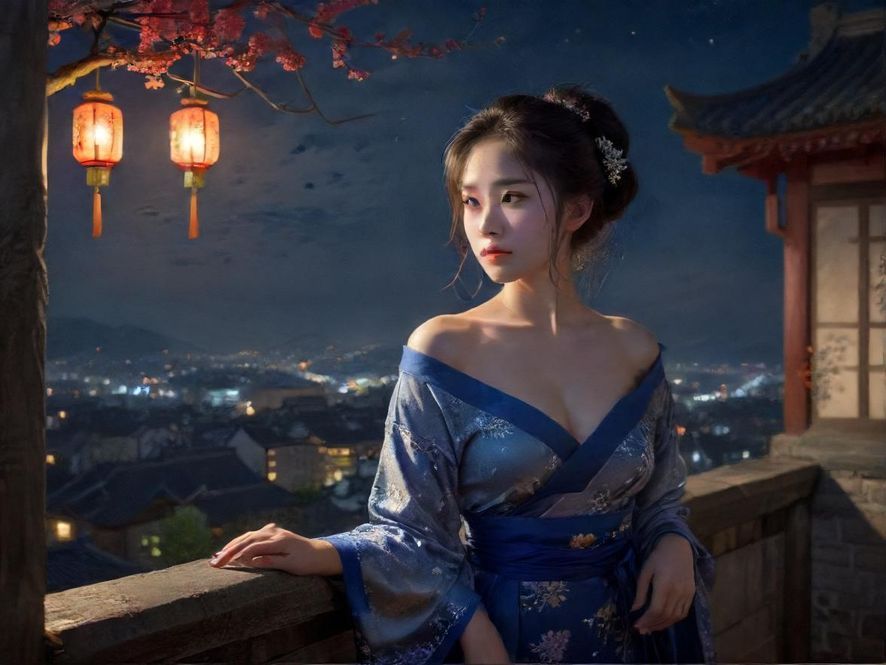 广州天河夜景 远景俯瞰 霓虹闪烁 城市天际线