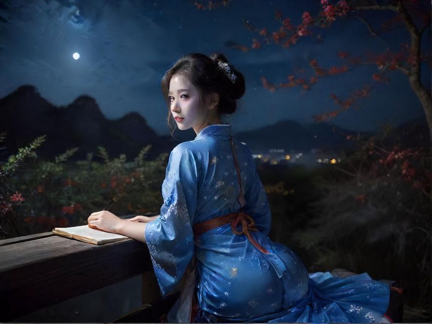 广州夜场街头热闹氛围