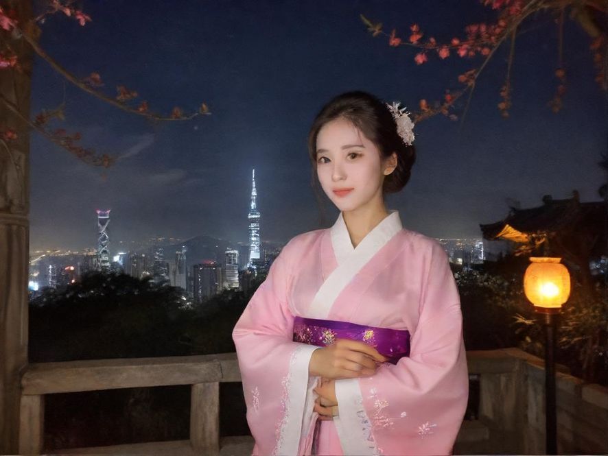 深圳夜色中的休闲会所门口