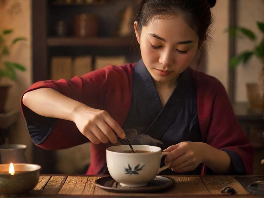 深圳龙华茶艺师优雅泡茶场景