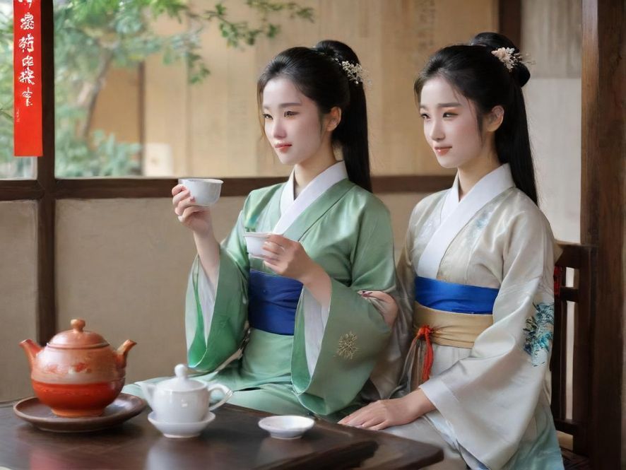 精致的茶具摆设，营造私密放松氛围