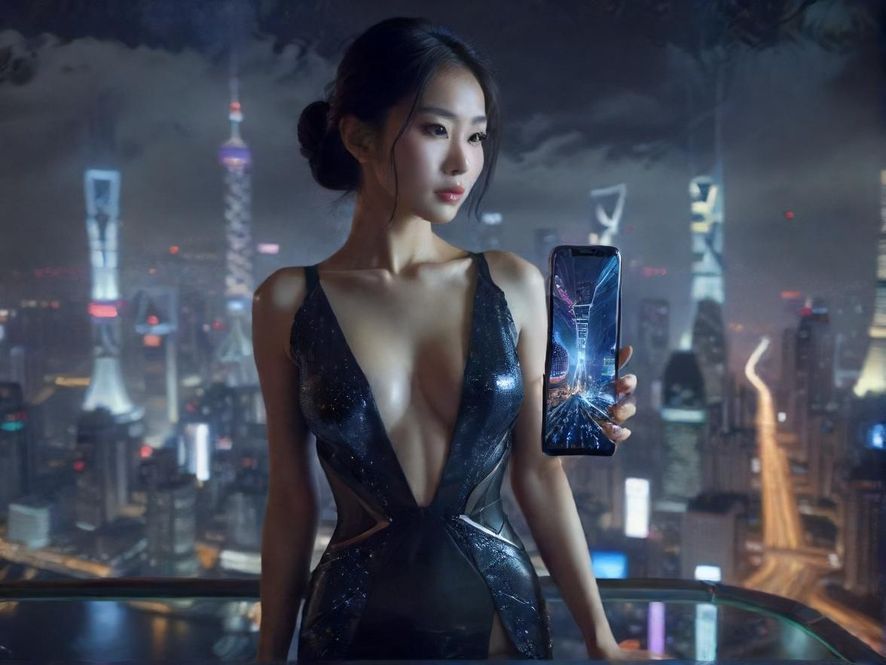 在手机上搜索信息的年轻人