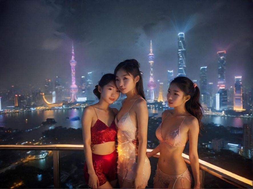 广州夜生活街景展现城市魅力