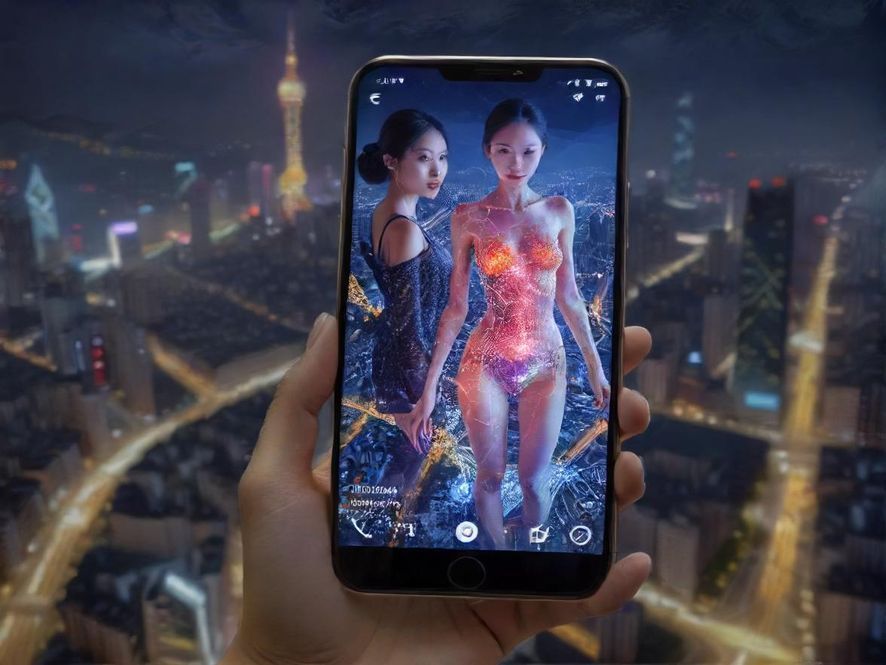 手机屏幕上的中山地图