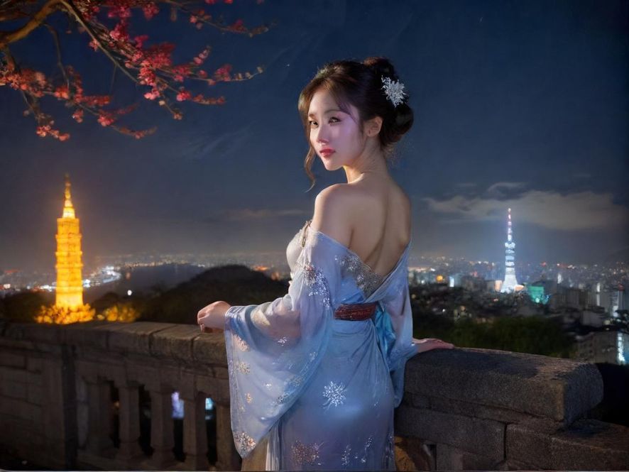 城市夜色中的会所入口，透着神秘的光