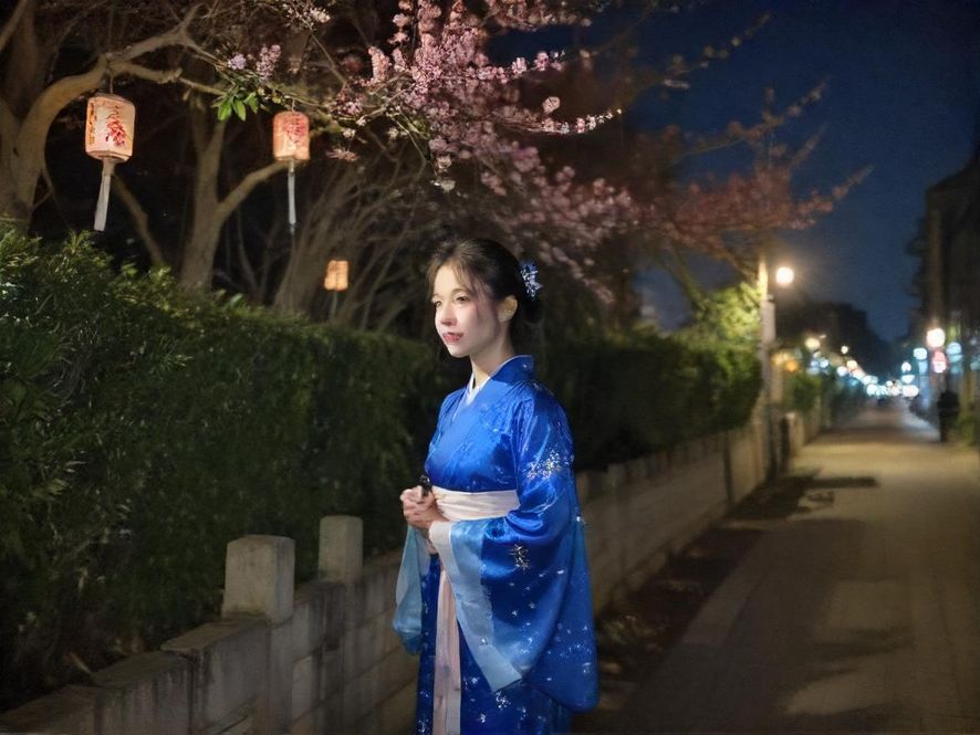 城市夜景下的娱乐场所入口