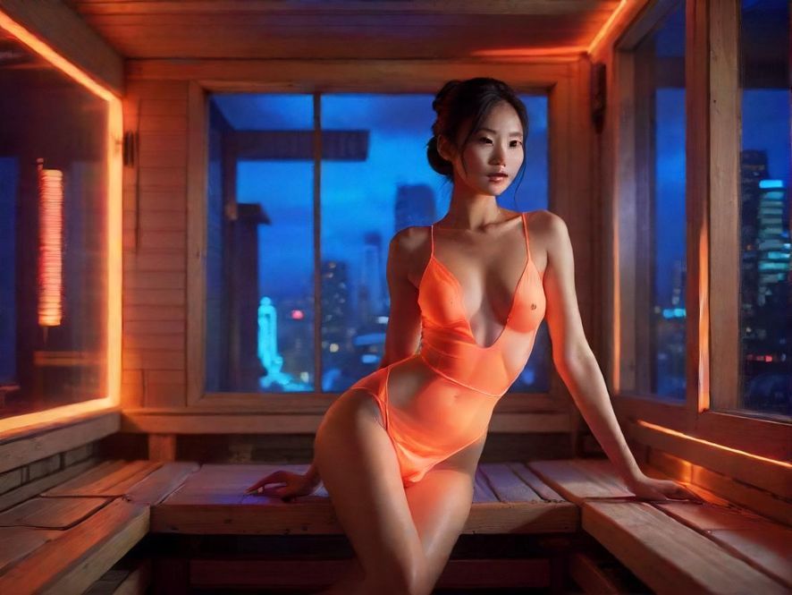 夜场桑拿会所签到场景