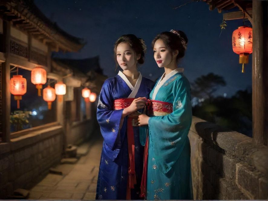 广州夜场入口街景