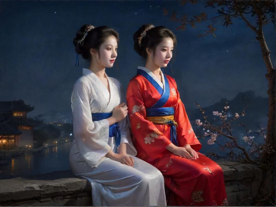 广佛街夜景下的行人