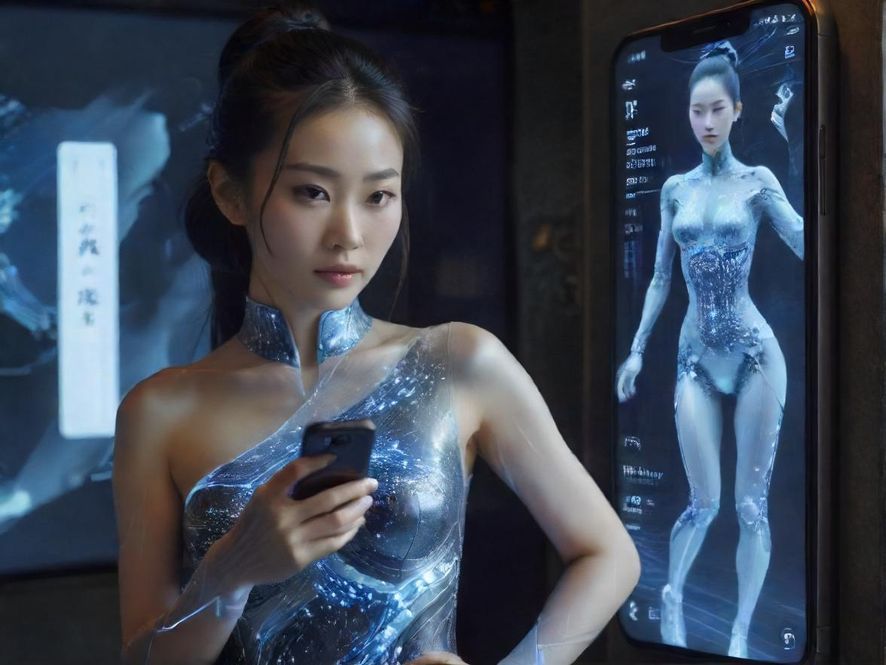 手机屏幕上显示的信息流
