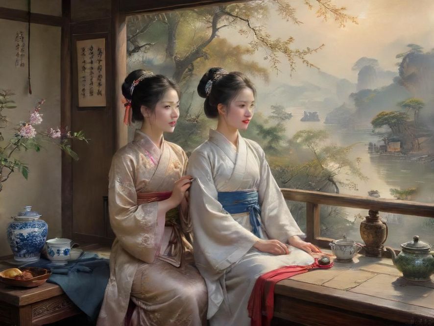 休闲环境中的年轻女性