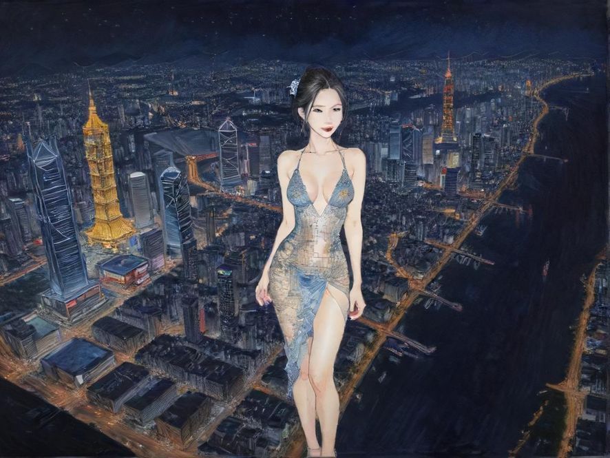 一张手绘风格的广东夜场地图，标记着各种休闲娱乐场所
