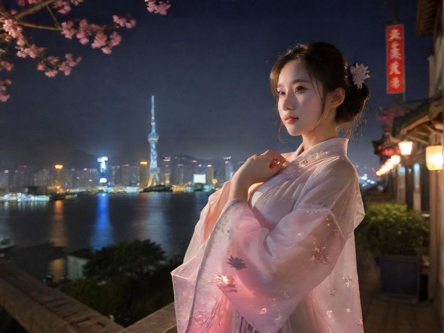 深圳夜景俯瞰图