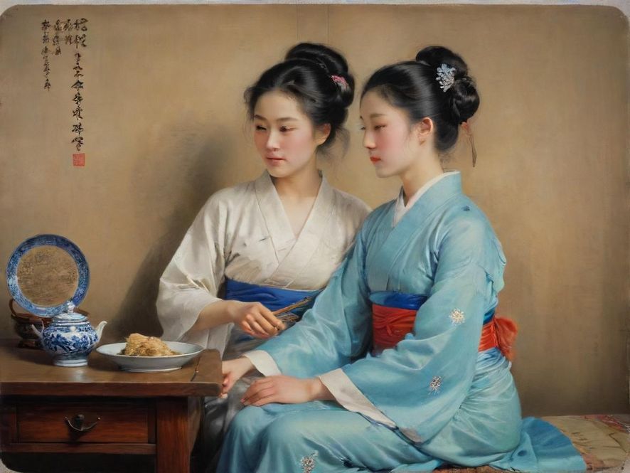 一位年轻女性身着舒适家居服，坐在沙发上，专注而放松地浏览平板电脑，画面温馨